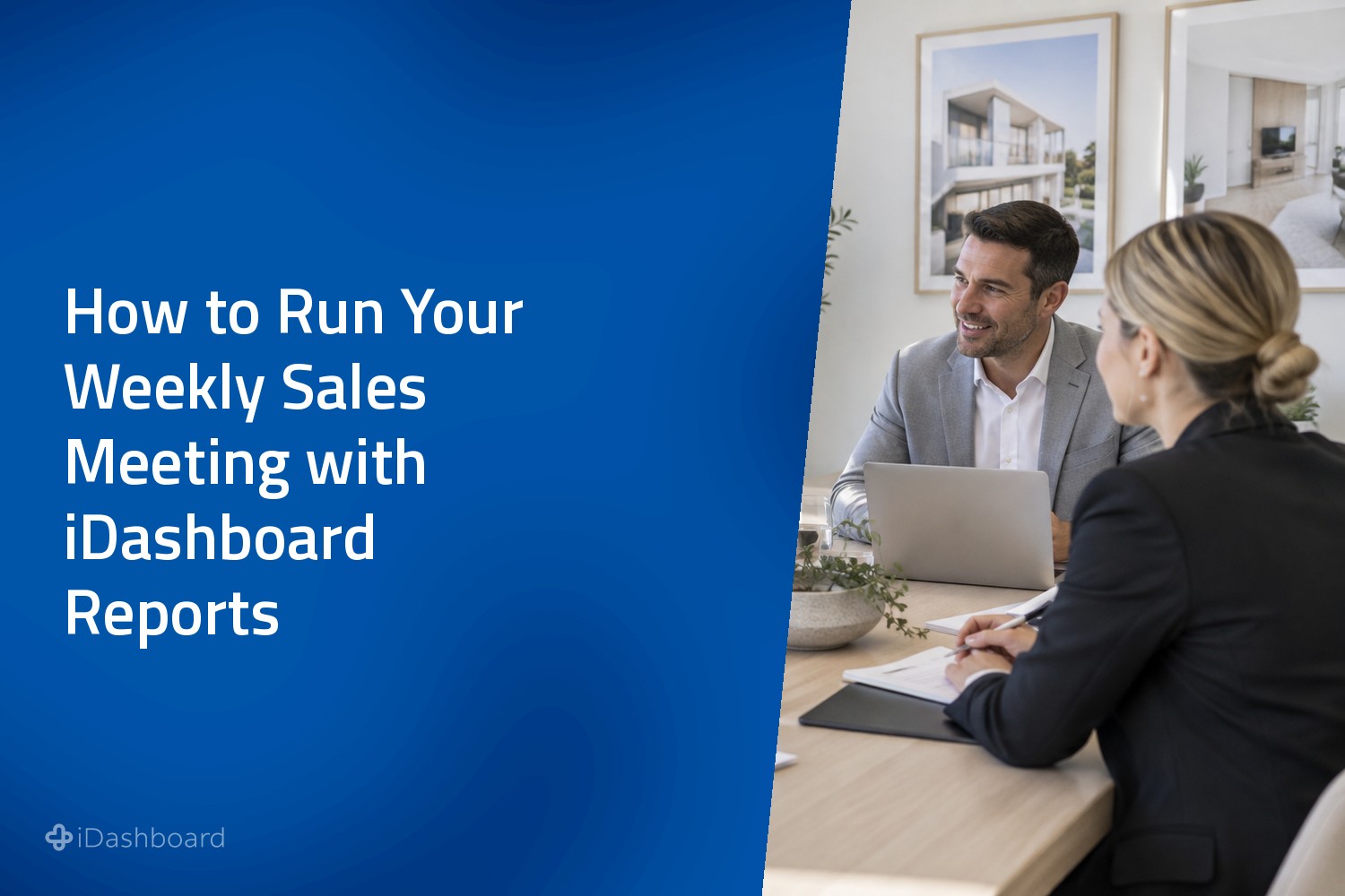 Weekly sales meeting with iDashboard reports